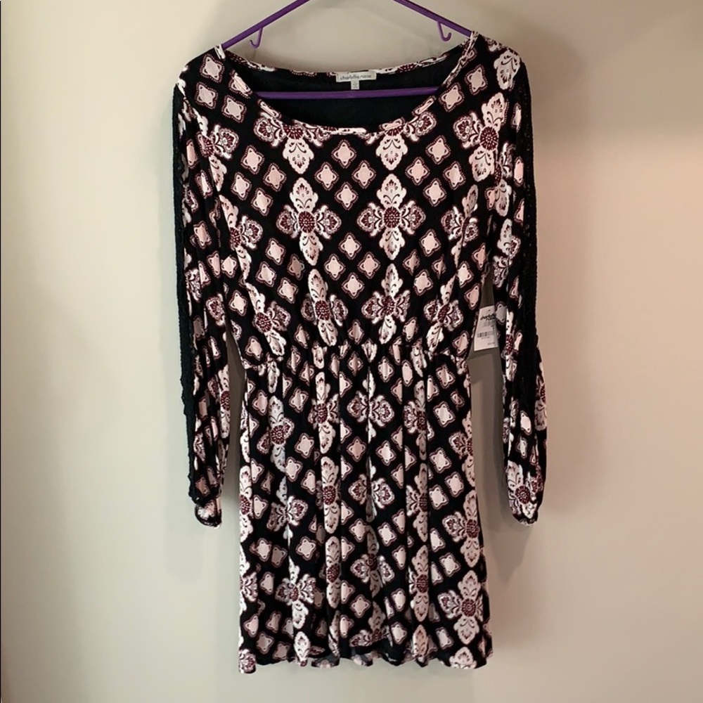 Long sleeves print dress